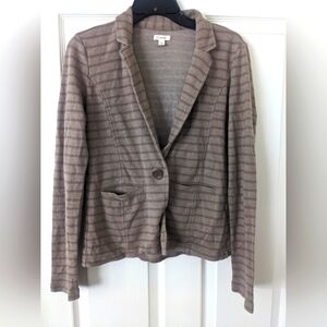 Women's Brown Striped Jacket